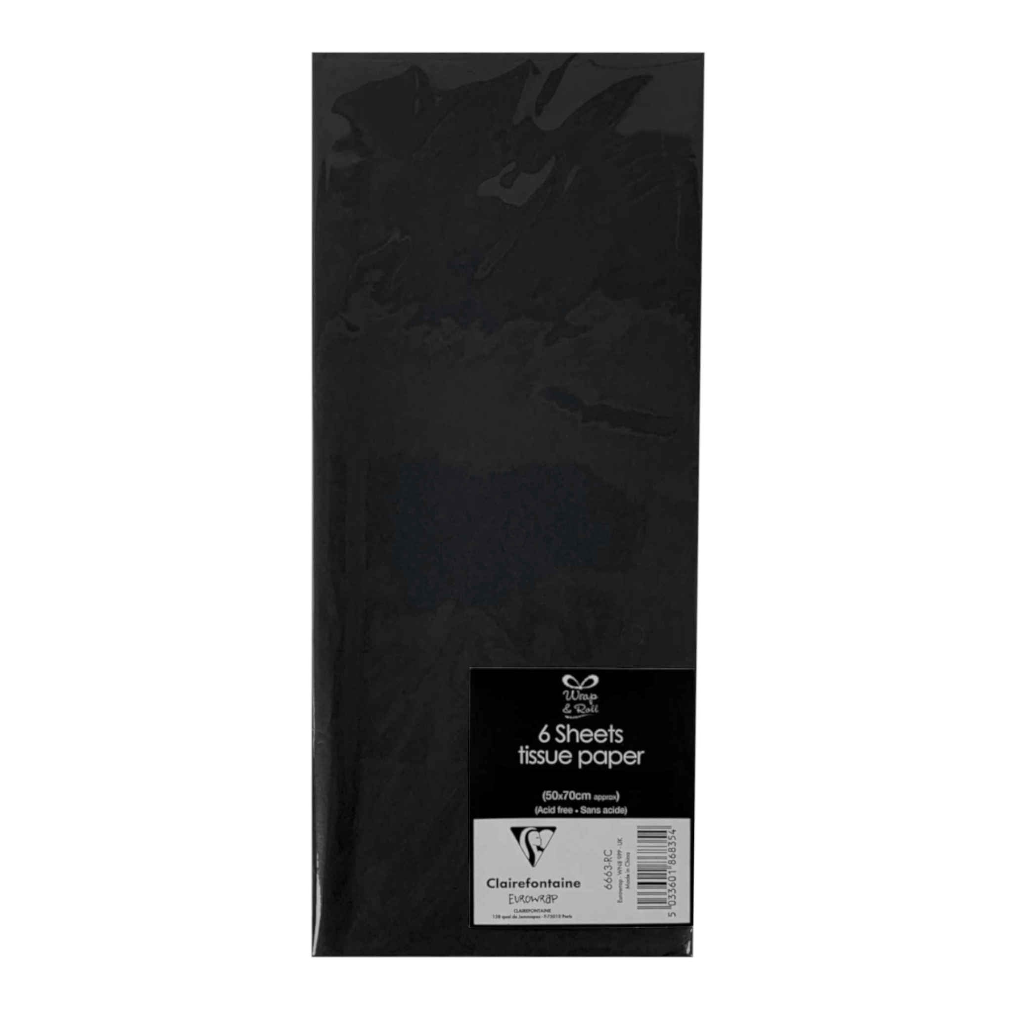 Tissue Paper | Black | 50 x 70cm | 6 Pack