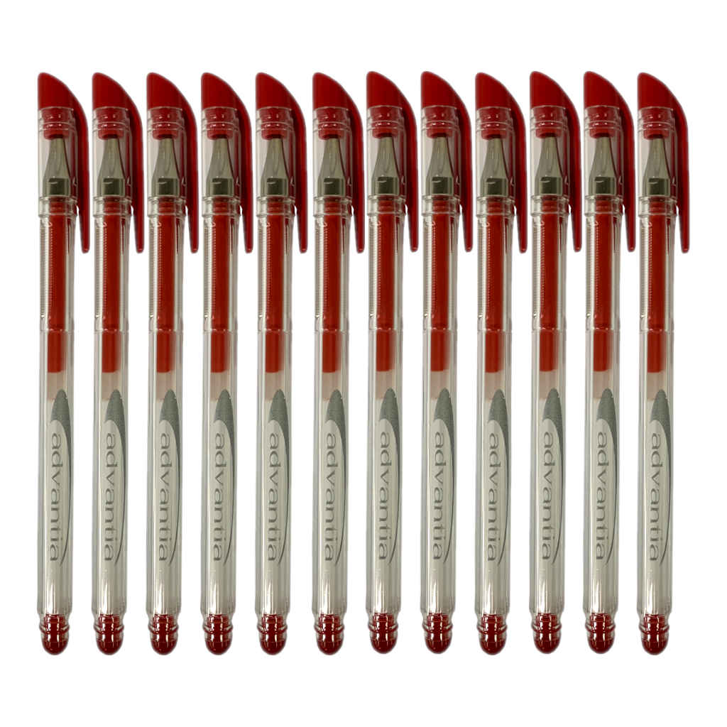 Gel Pens | Red | 12 Pack