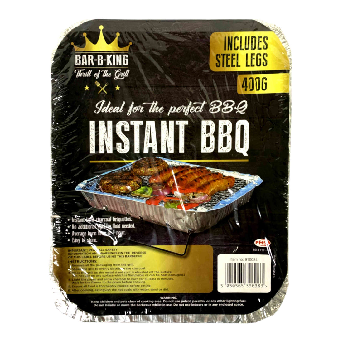 Instant BBQ With Steel Legs &amp; Printed Lid | 400g