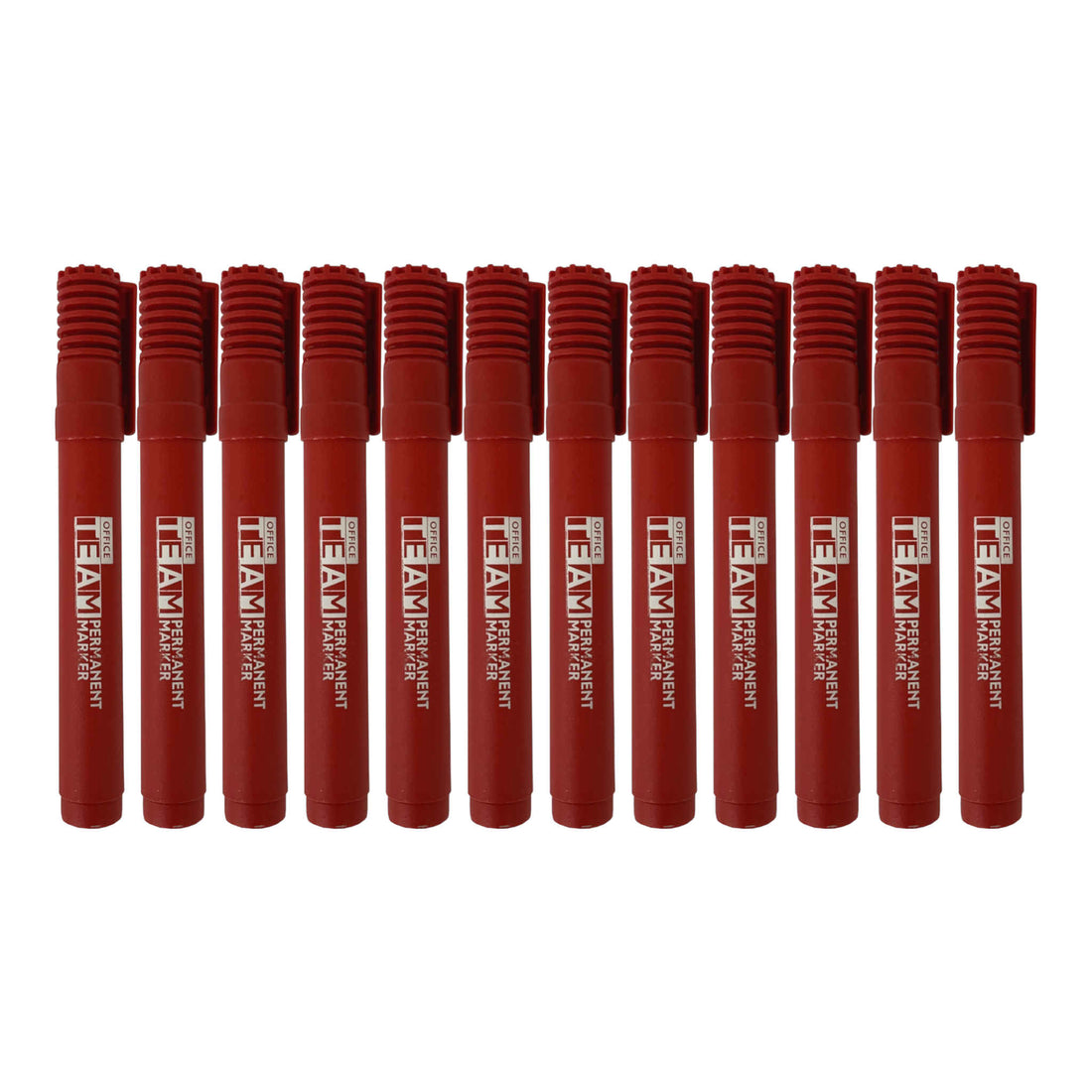Chisel Tip Permanent Markers | Red | 10 Pack