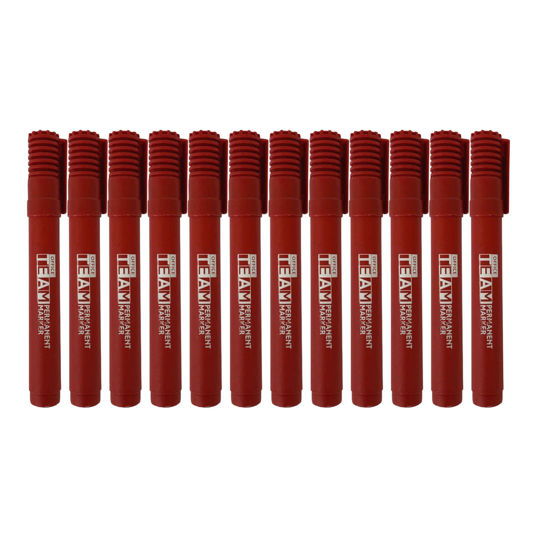 Chisel Tip Permanent Markers | Red | 10 Pack