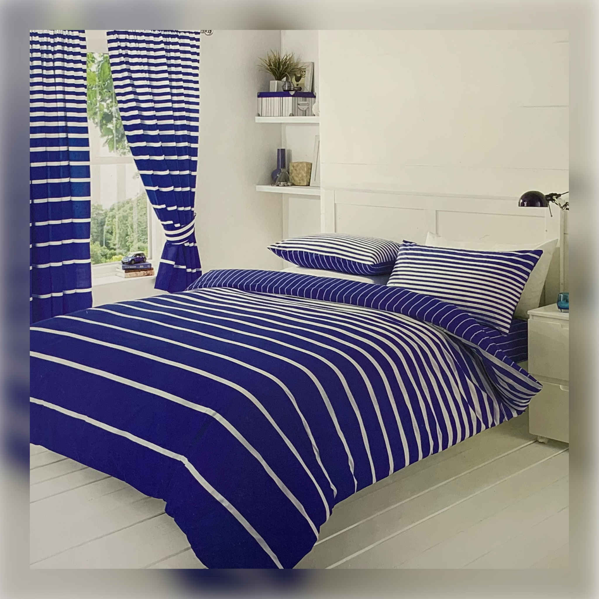 Gaveno Cavailia Printed Duvet Set Linear | King | Blue