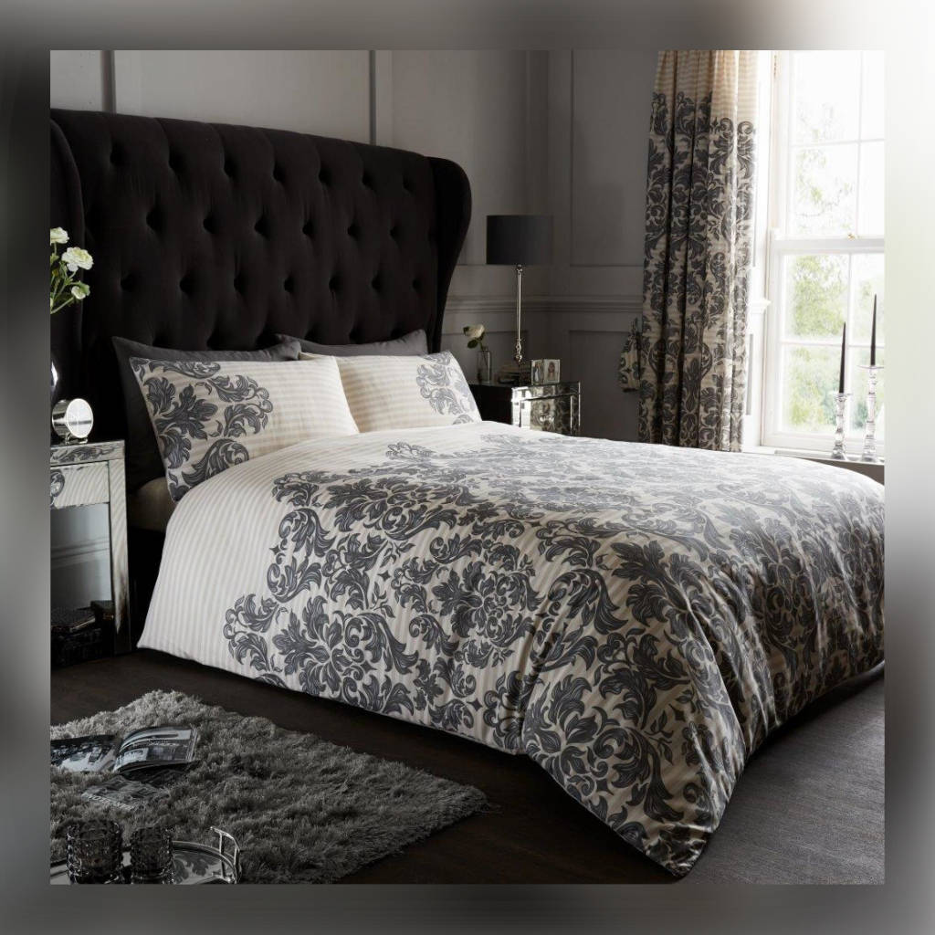 Gaveno Cavailia Printed Duvet Set Empire Damask | Single | Cream