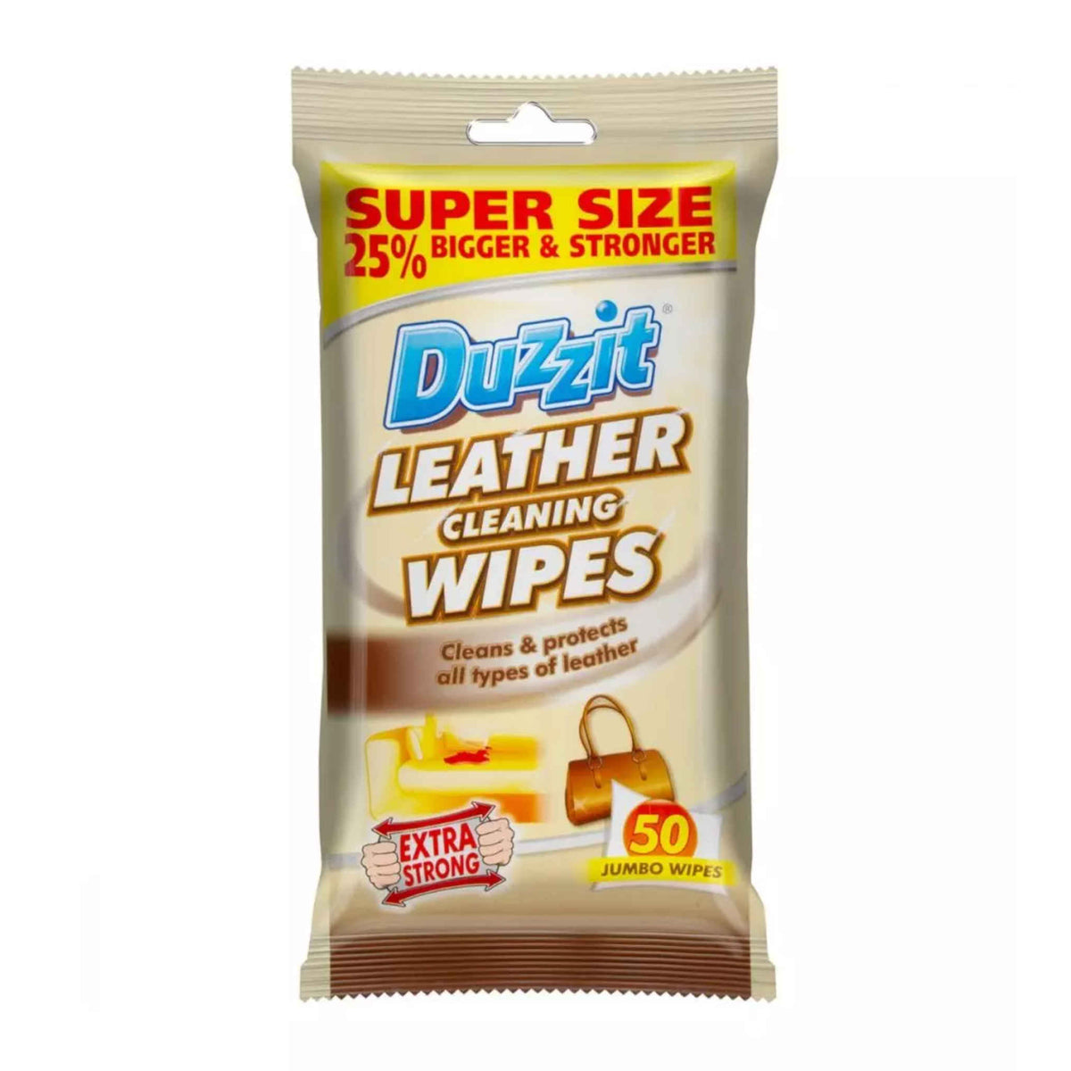 Duzzit Leather Cleaning Jumbo Wipes 50 Pack