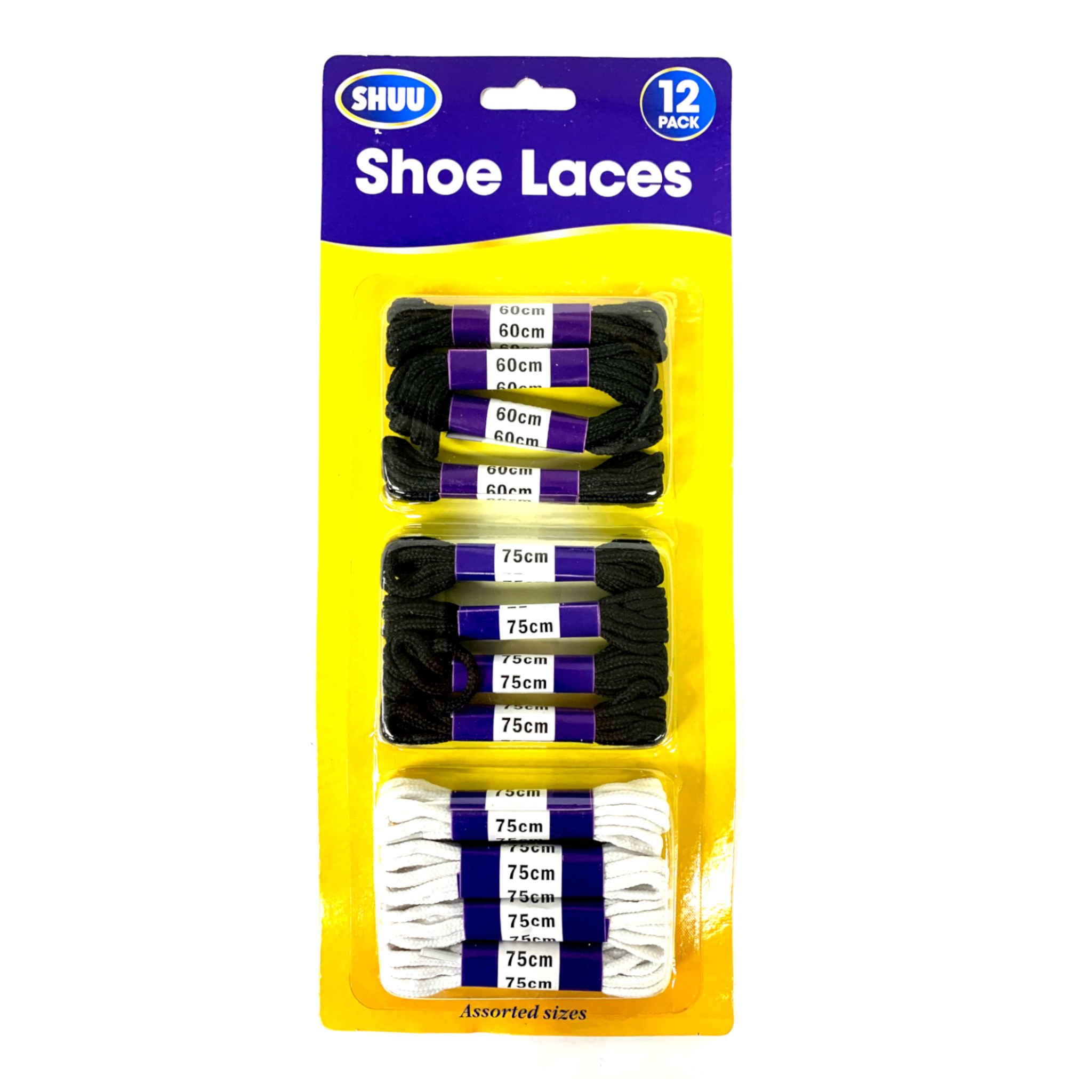 Shoe Lace Set | Black &amp; White | 60 - 75cm