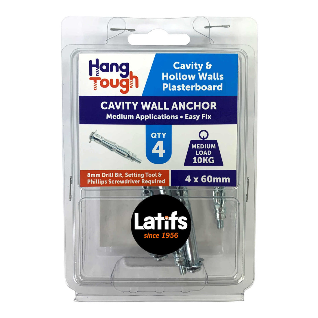 HT Cavity Anchor With Pan Head Screw | 4.0 x 60mm