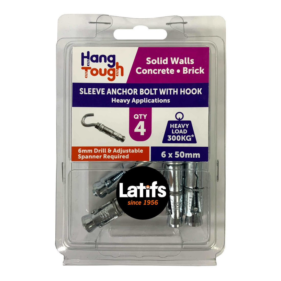 HT Shield Anchor With Hook Bolt | 6.0 x 50mm