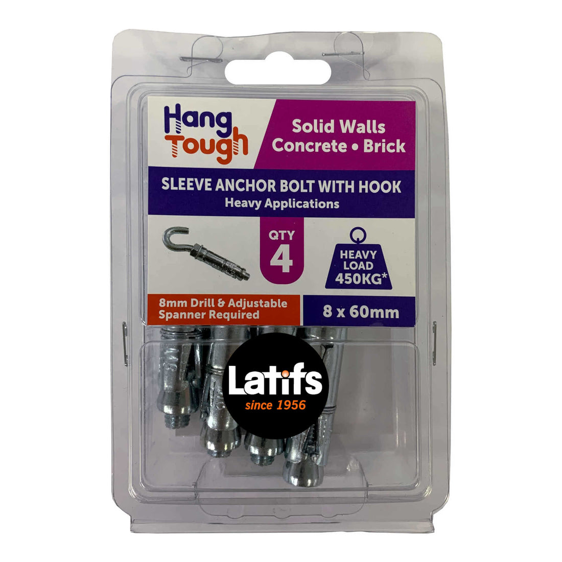 HT Shield Anchor With Hook Bolt | 8 x 60mm