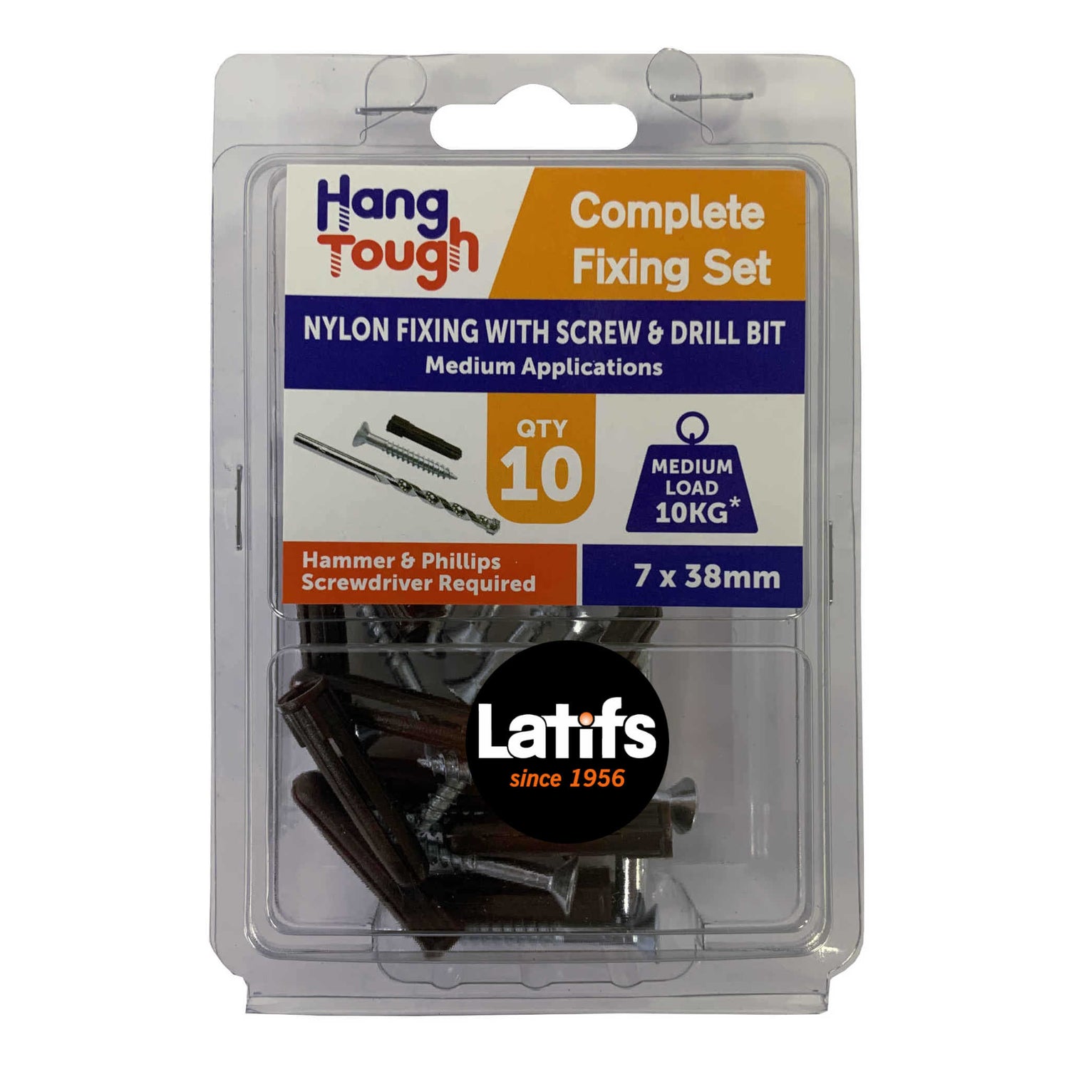 HT Fixing Plug With Screw &amp; Drill | 7 x 38mm