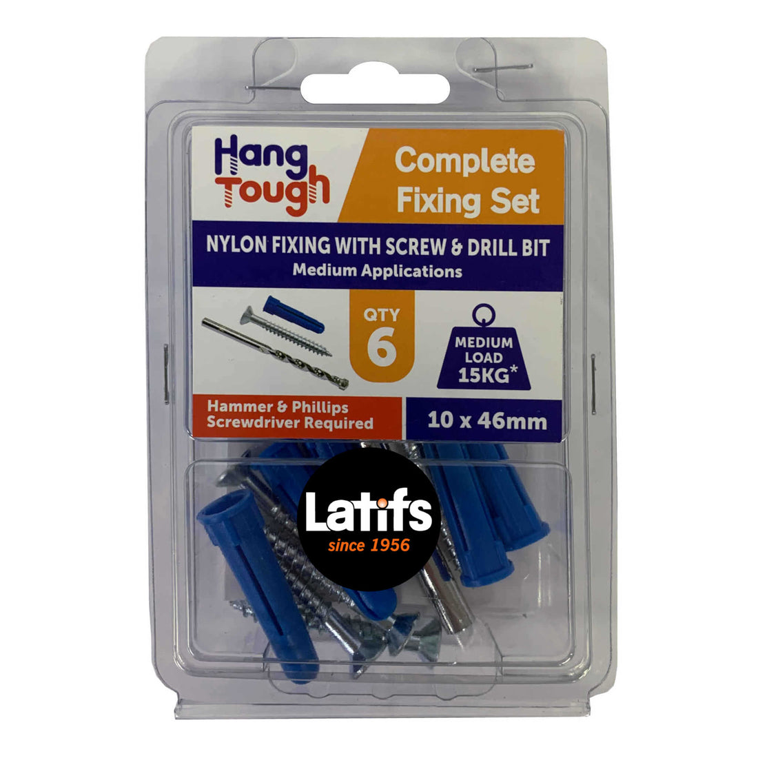 HT Fixing Plug With Screw &amp; Drill | 10 x 46mm