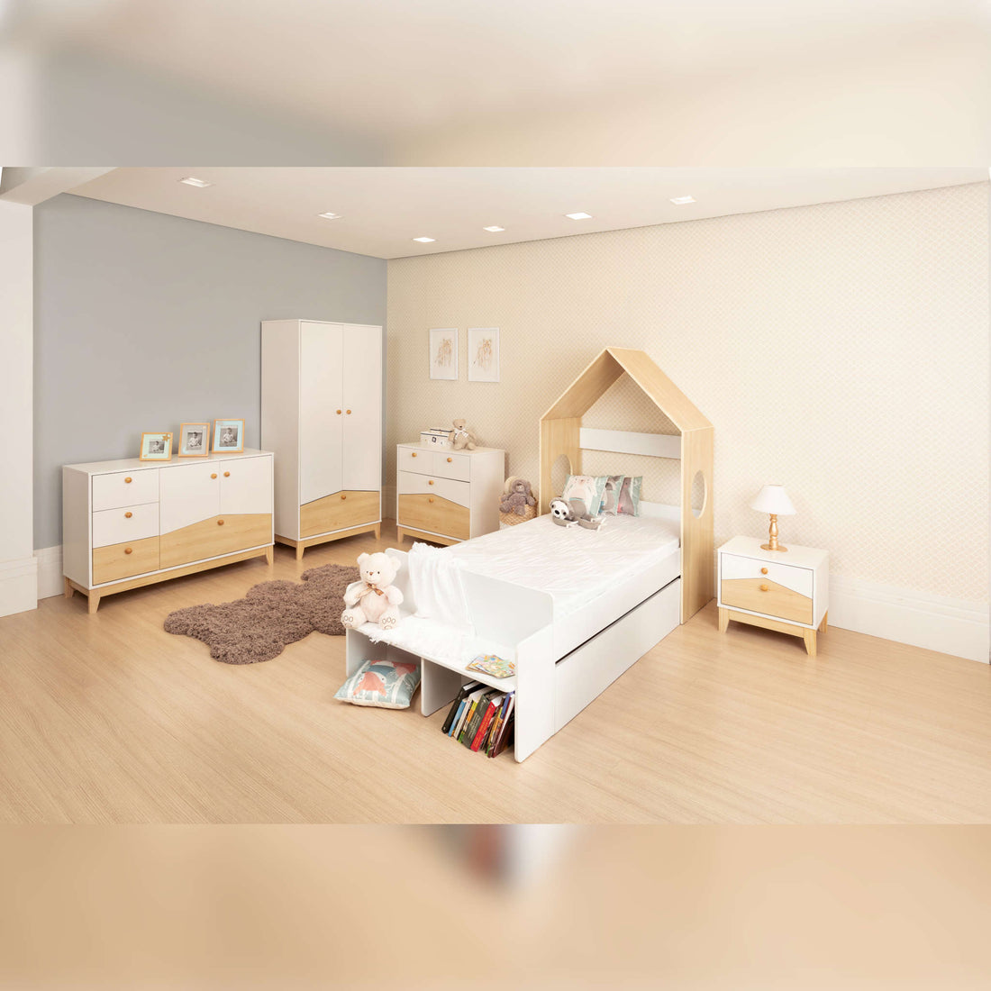 Cody Bedroom Set (White/Pine Effect)