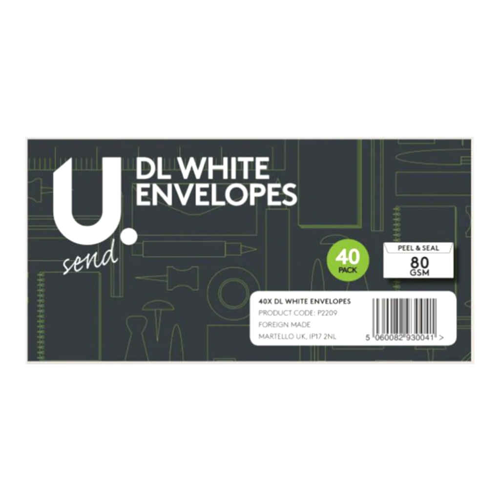 DL White Envelopes | 40 Pack