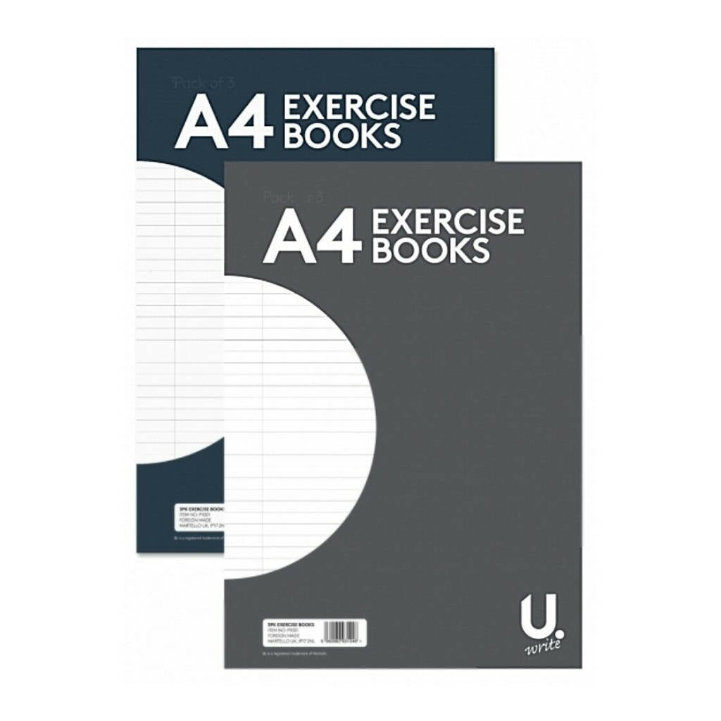 A4 Lined Exercise Book | 3 Pack