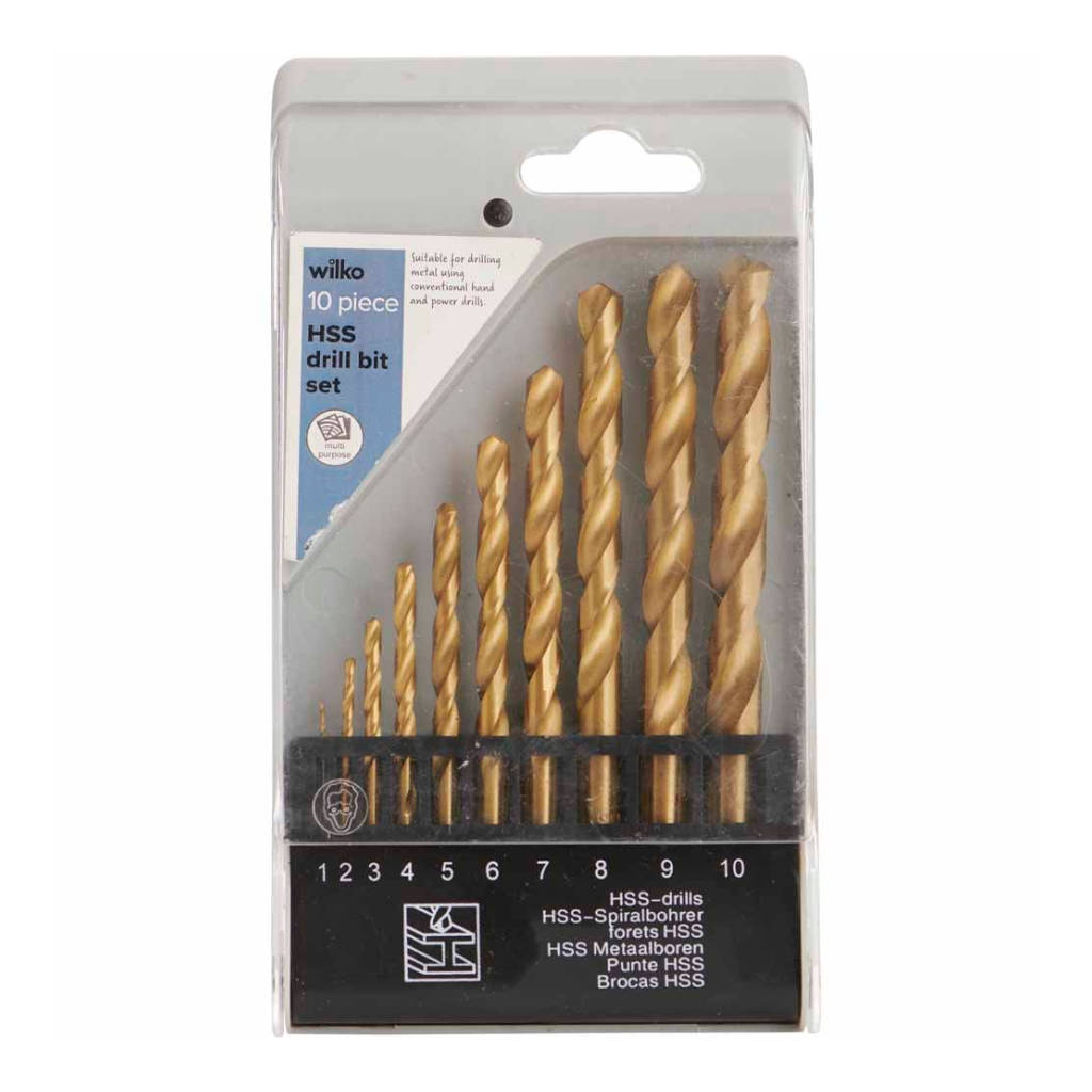 HSS Twist Drill Bit Set Titanium Coated | 10 Pack