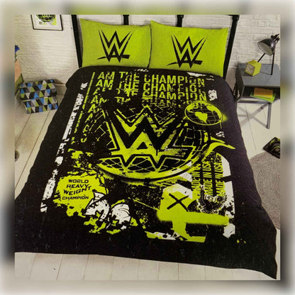 WWE Graffiti Stencil Bed Duvet Cover Set | Reversible | Double