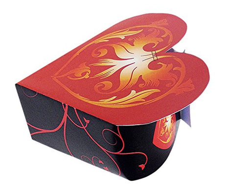 Red & Black Heart Treat Boxes 4 Pack