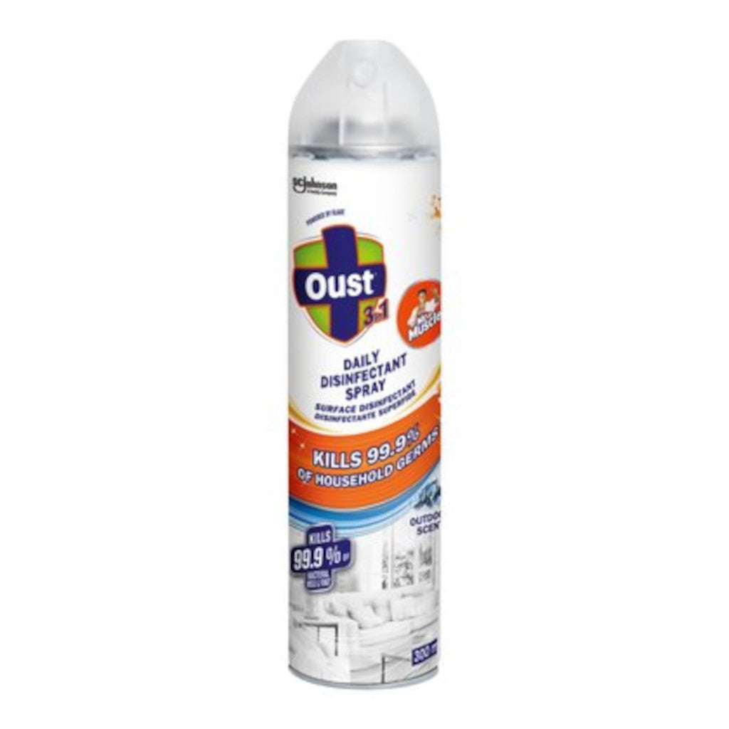 Mr Muscle Oust 3 in 1 Daily Disinfectant Spray | Outdoor Scent | 300ml