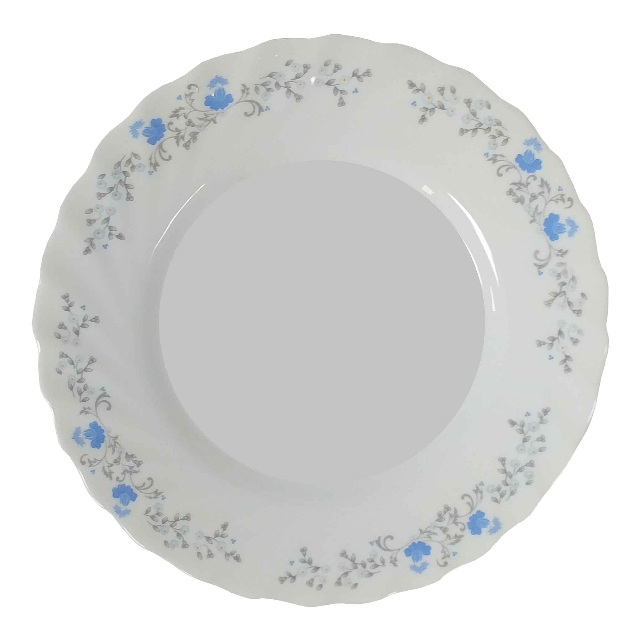 Round Side Plate Flowers Print | 8 inch