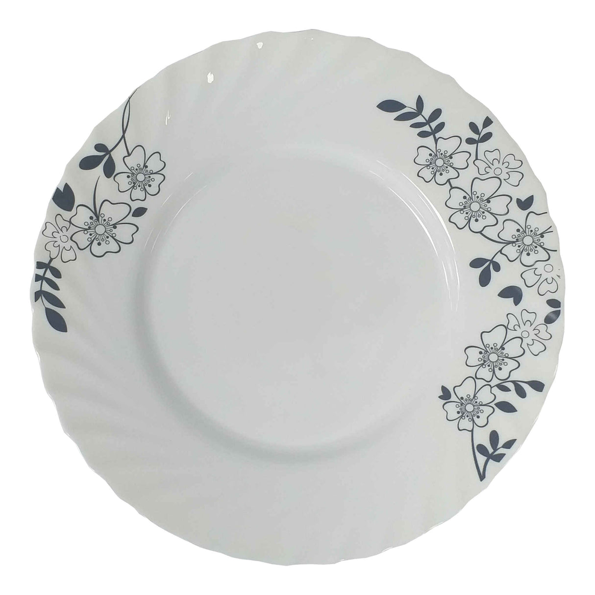Round Dinner Plate Flowers Print 10 inch