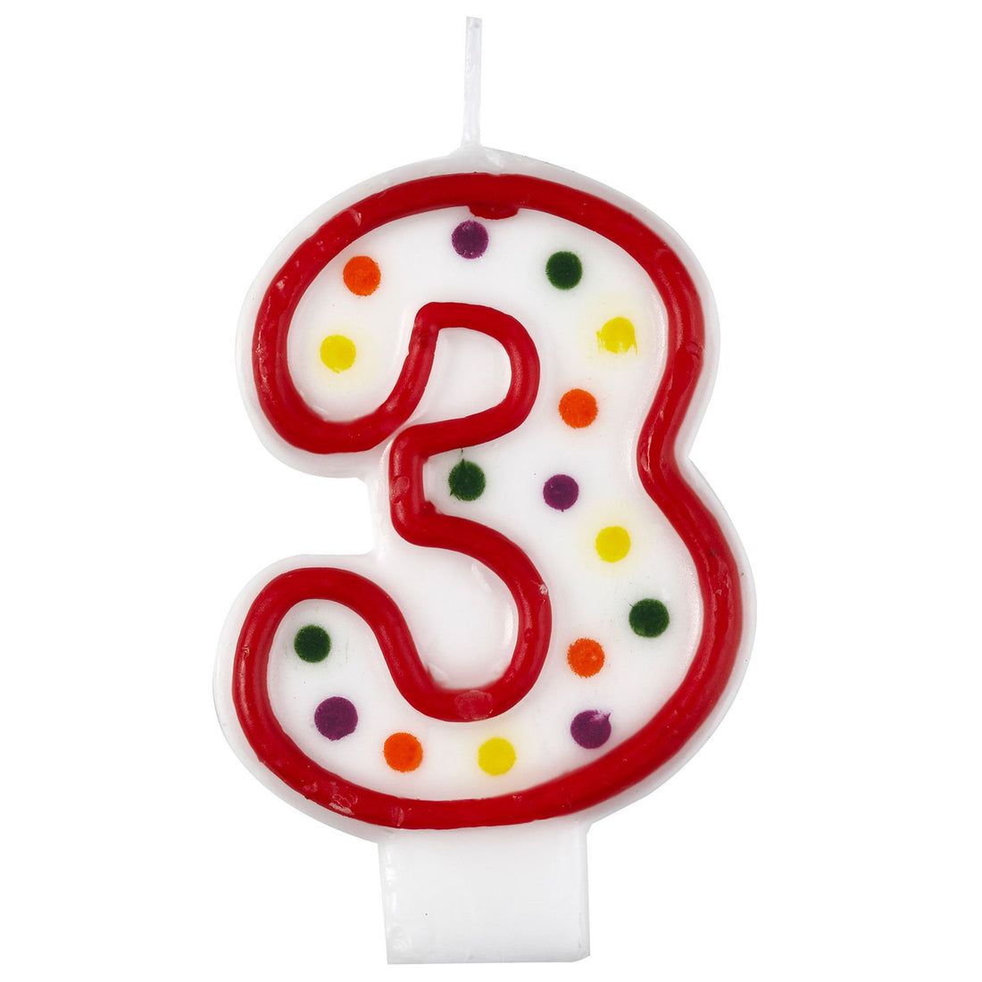 Number Age Polka Dot Birthday Candles 7.5cm