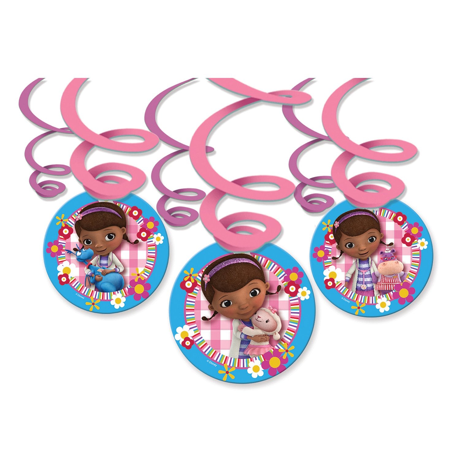 Amscan Doc McStuffins Swirl Decorations Party Accessory