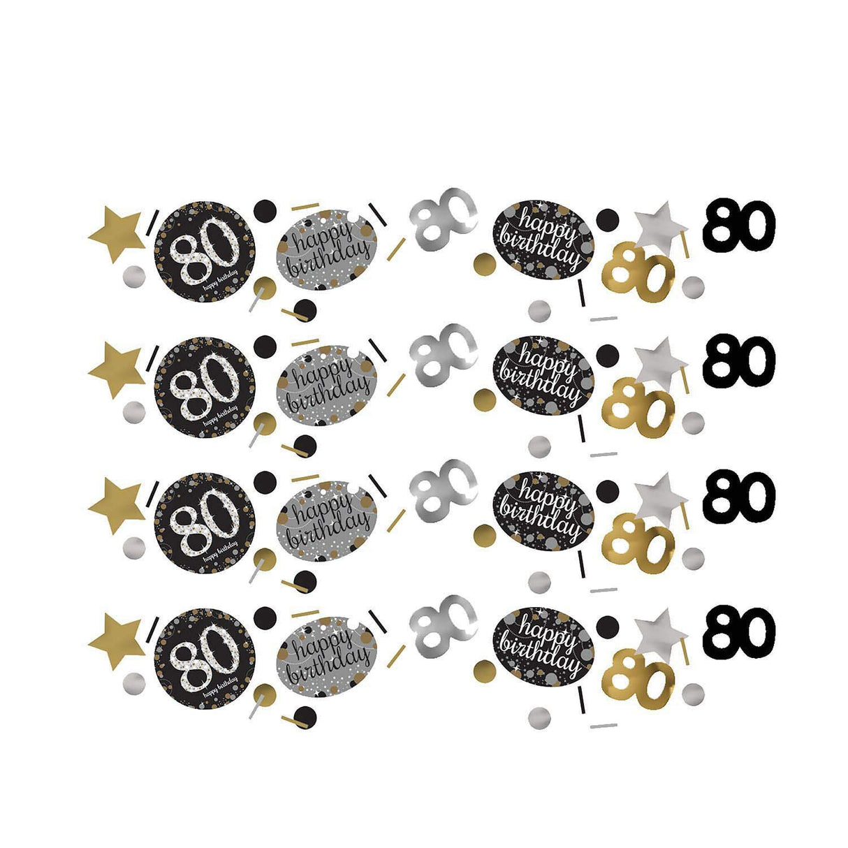 80th Birthday Confetti 1.2oz