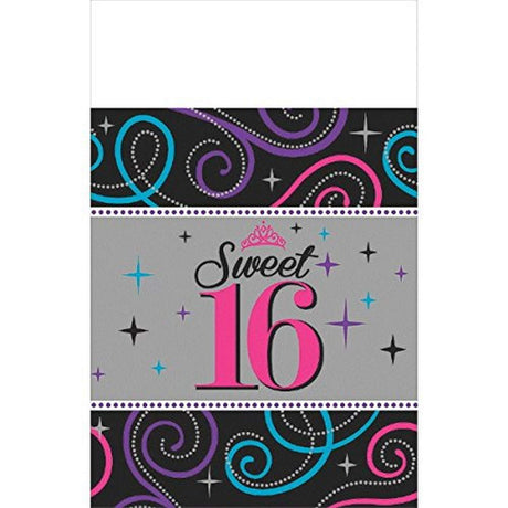 Sweet 16 Plastic Table Covers 1.4m x 2.6m