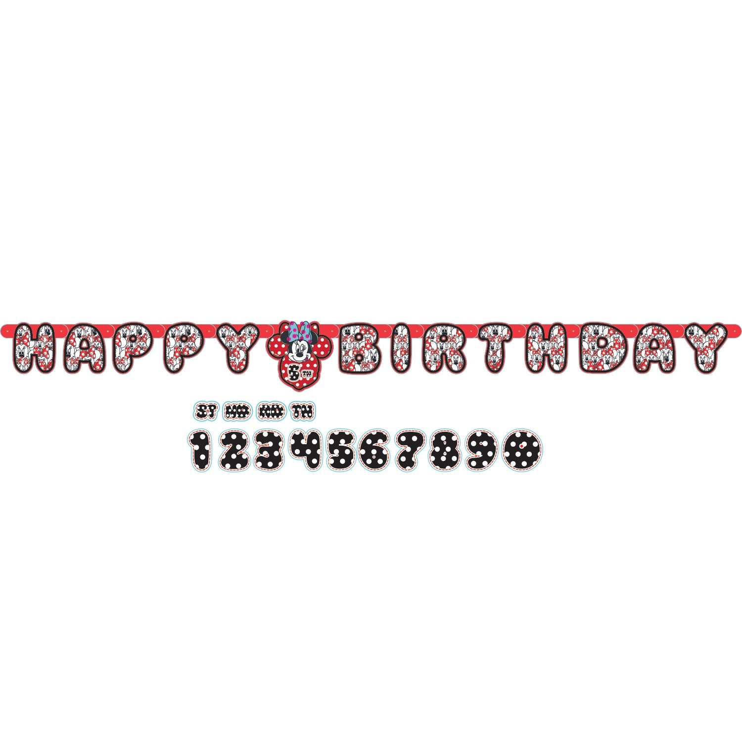 Disney Minnie Mouse Add-An-Age Birthday Banner Party Decoration 1.8m