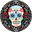Day of The Dead Round Paper Plates 18 Pack