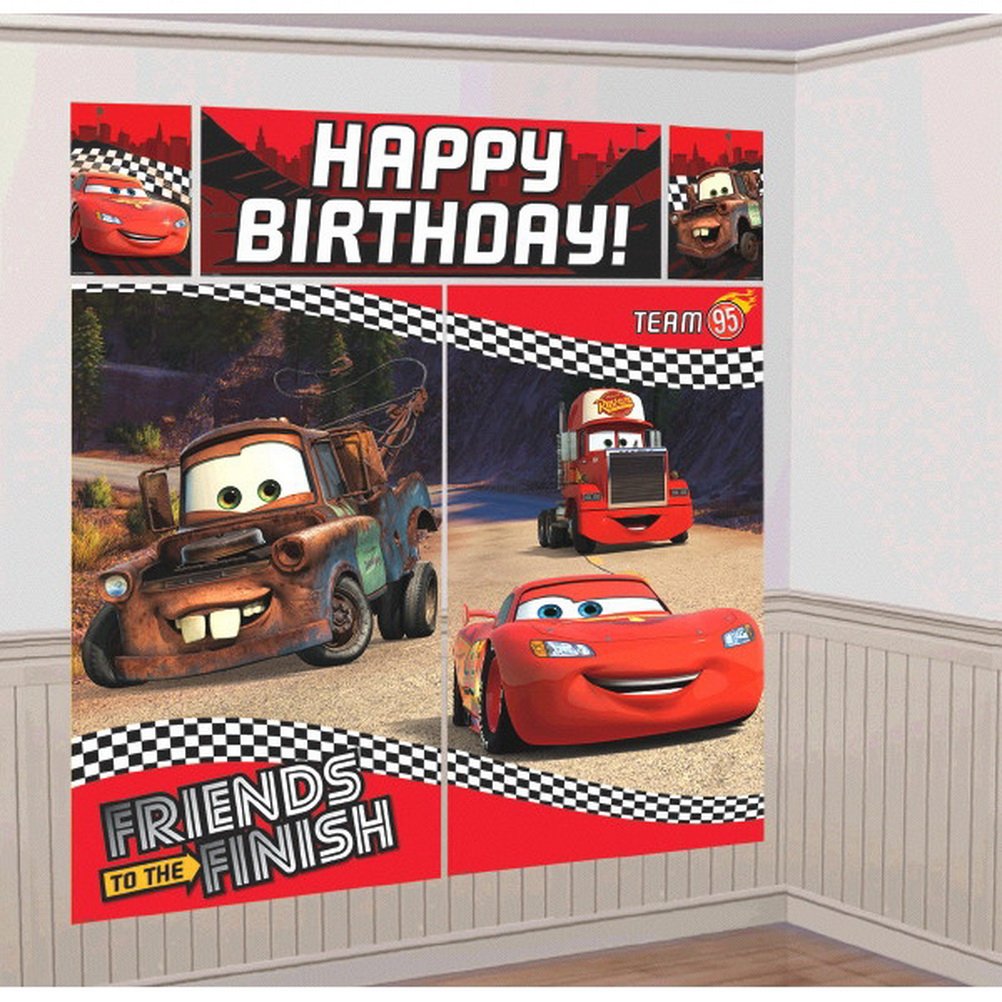 Disney Pixar Cars Scene Setter Wall Decorations Kit