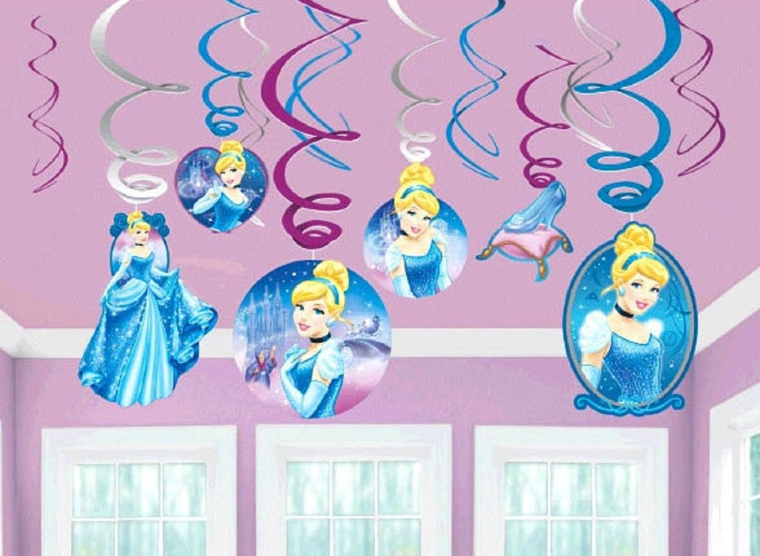 Disney Princess Cinderella 12 Swirl Decorations