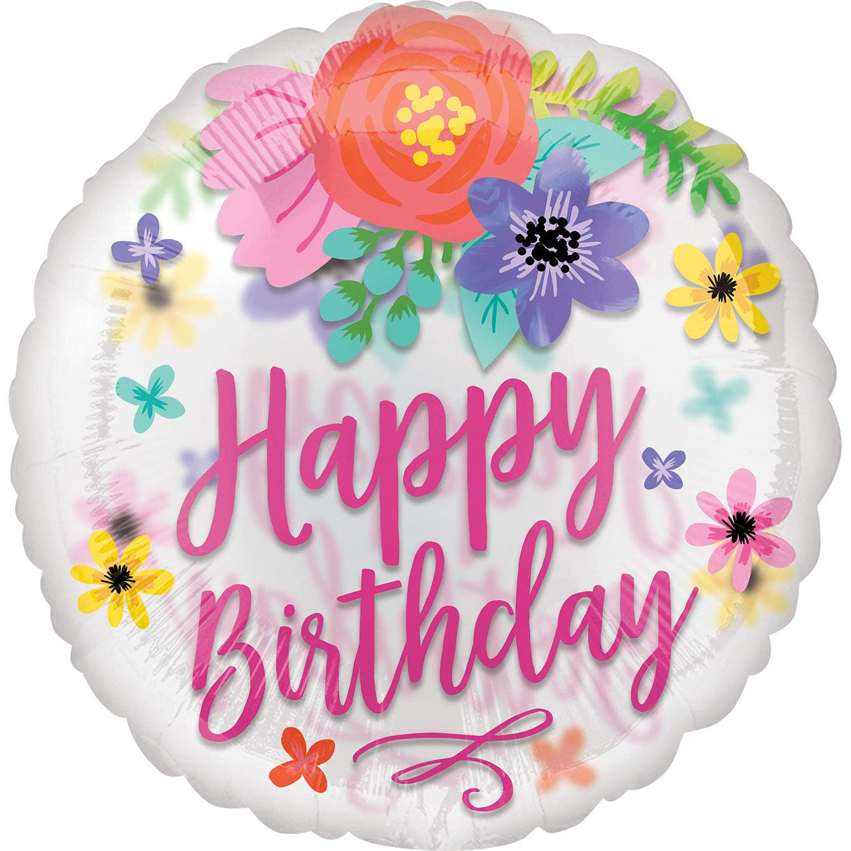 Happy Birthday Round Foil Balloon
