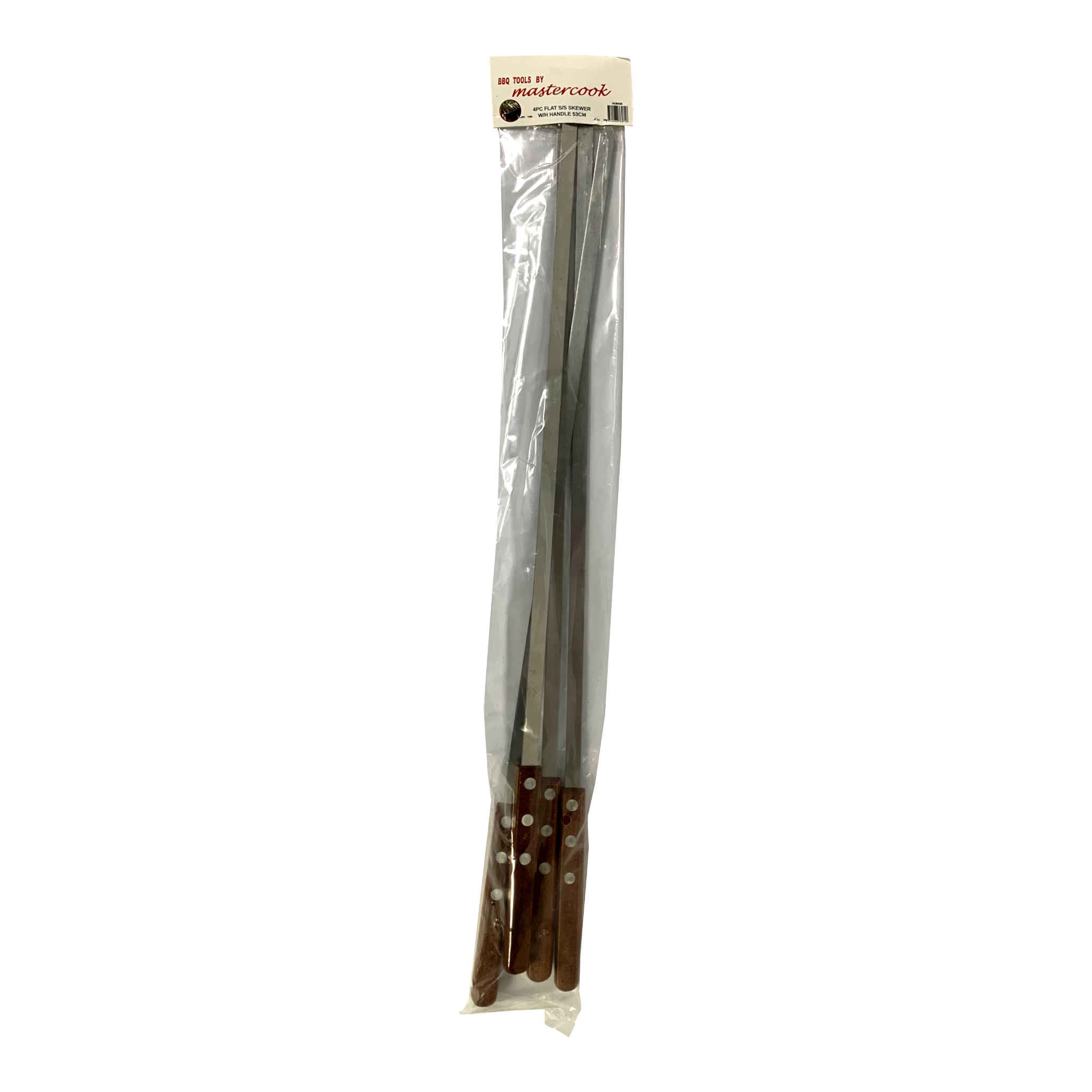 Flat Skewers With Wood Handle | 53cm | 4 Pack
