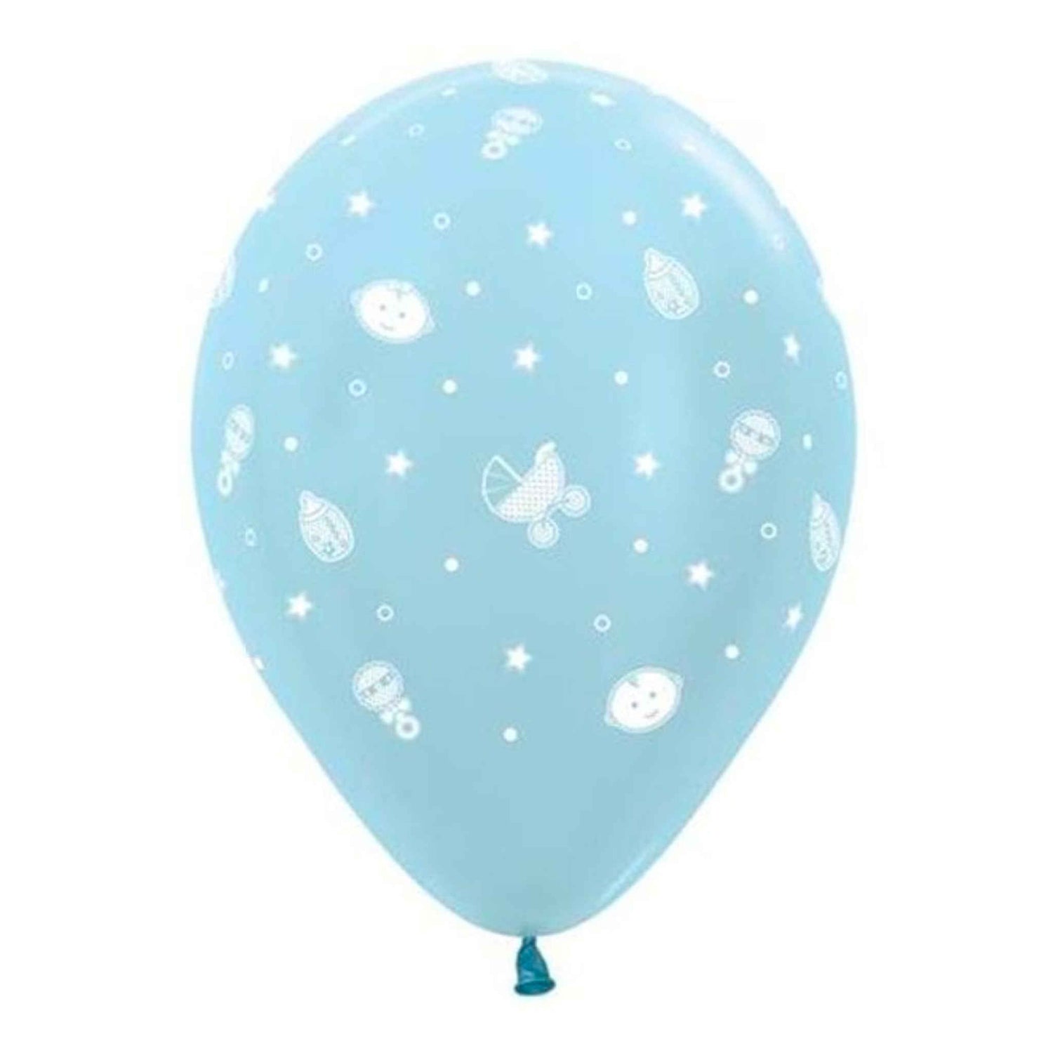 Round Balloons Satin Pearl Blue Baby | 25 Pack | 12 inch