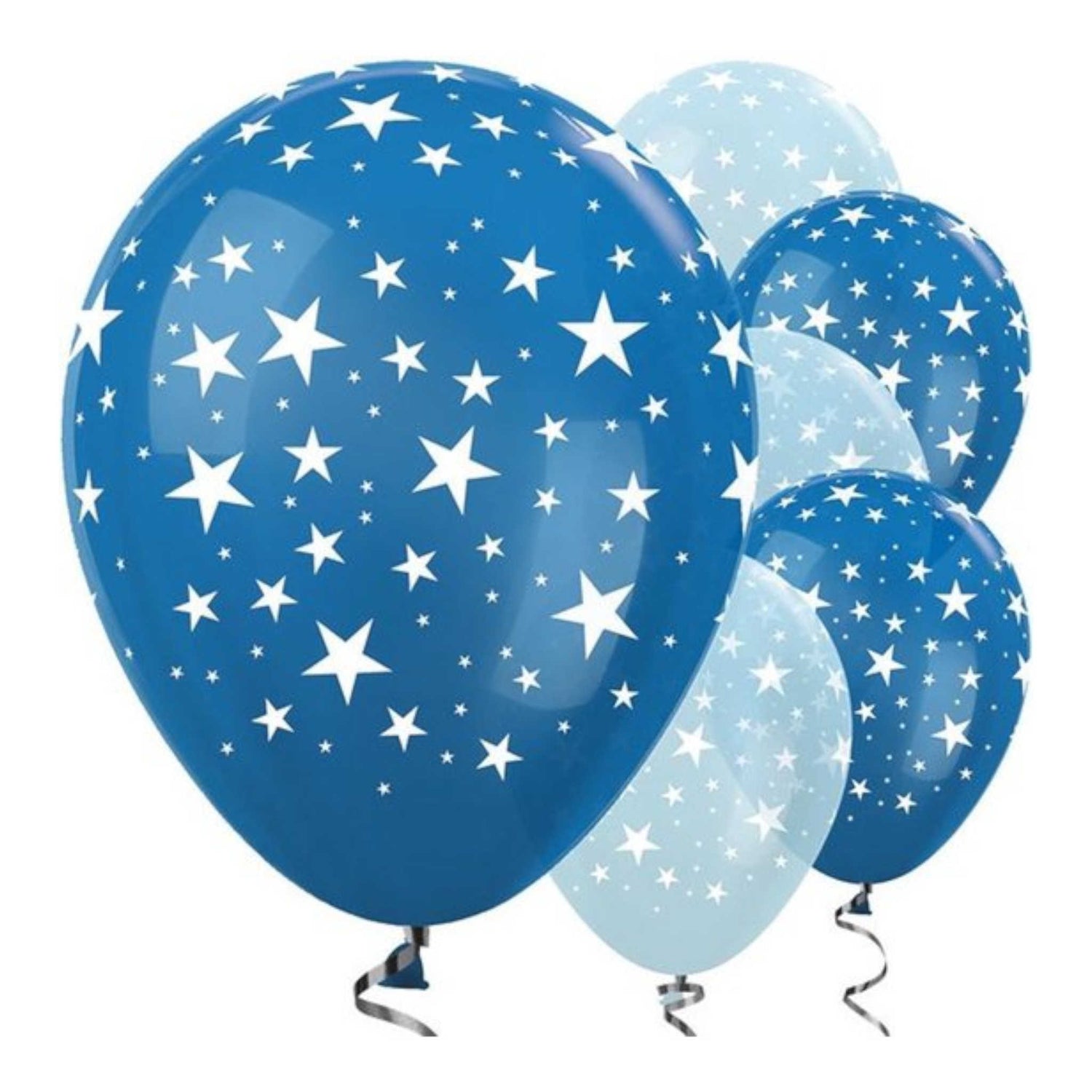 Round Balloons Satin &amp; Metallic Assorted Stars | 25 Pack | 12 inch