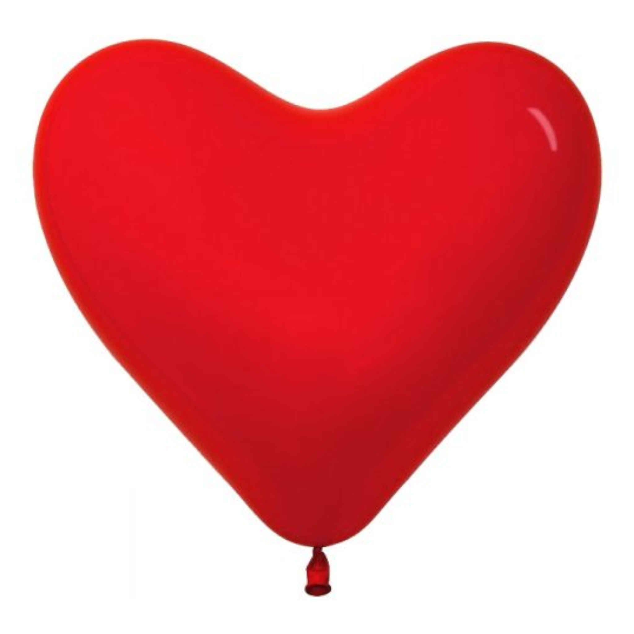 Heart Crystal Red Balloons | 100 Pack | 6 inch