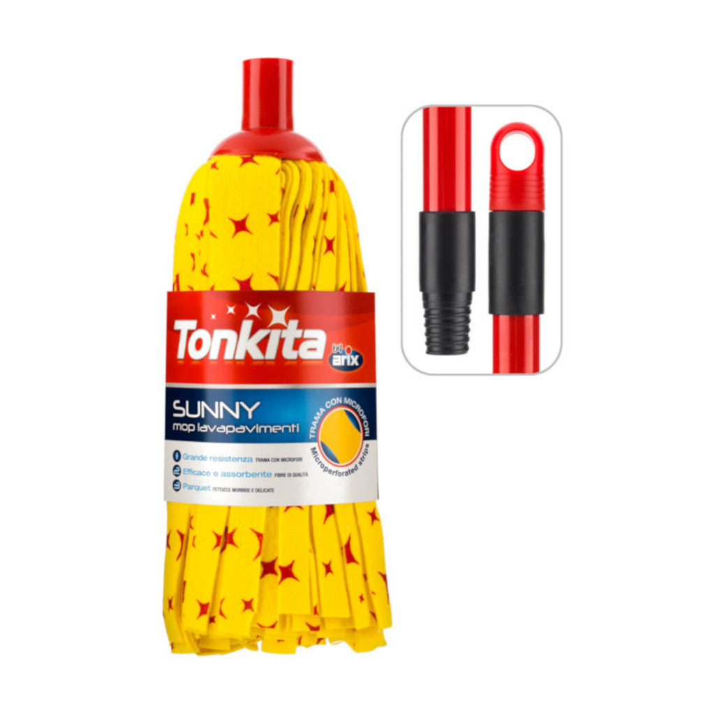 Yellow Tonkita Sunny Mop &amp; Handle Non Woven