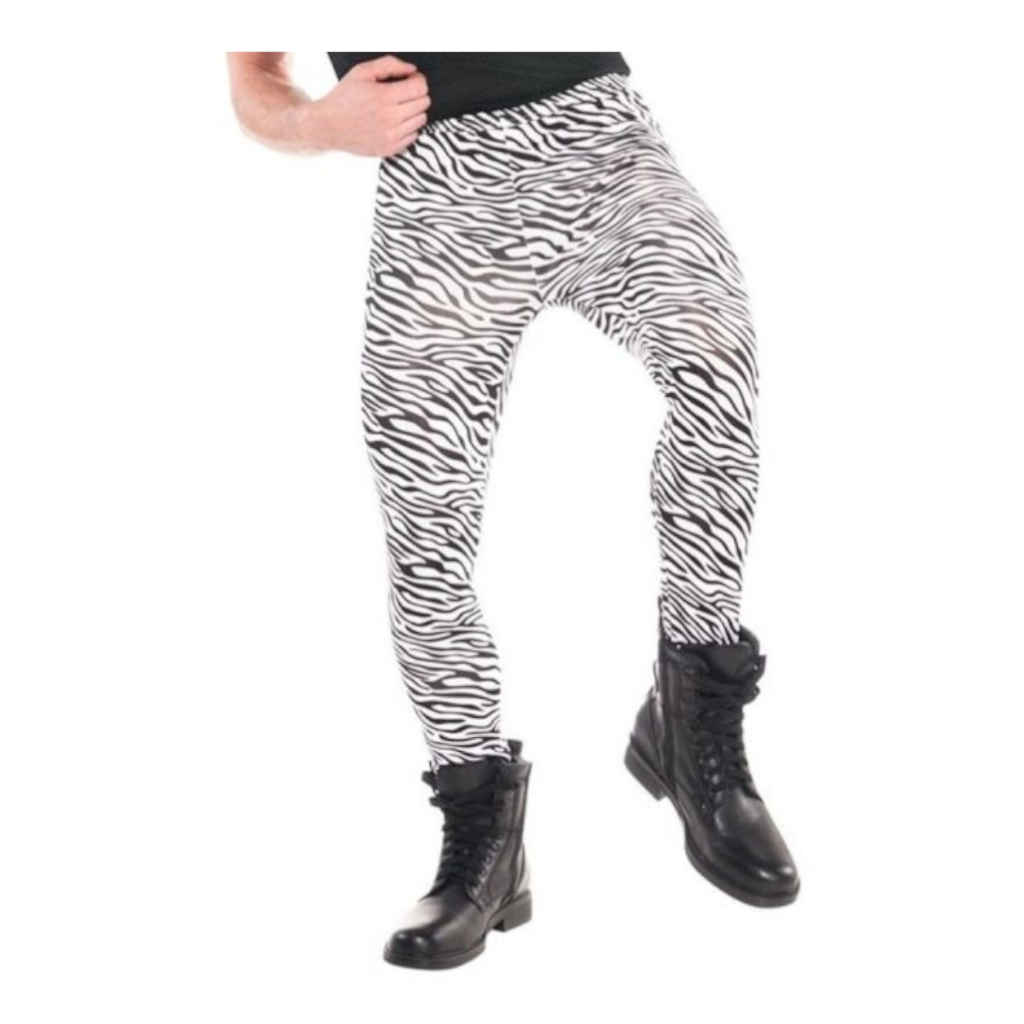 Adults Zebra Spandex Trousers | One Size