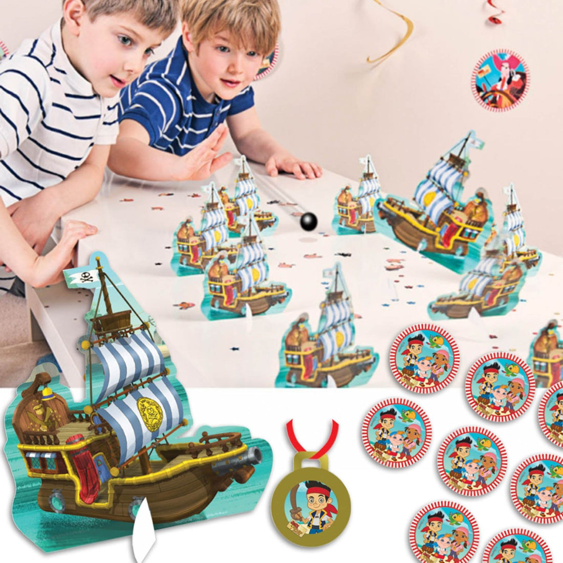 Disney Junior Jake and the Never Land Pirates Battleship Bowling Party Game