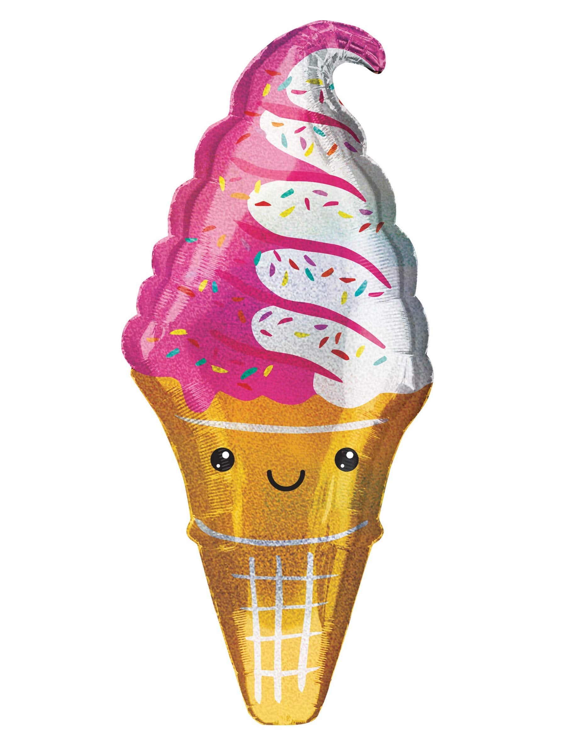 Ice Cream Cone Foil Balloon - 1 Pc