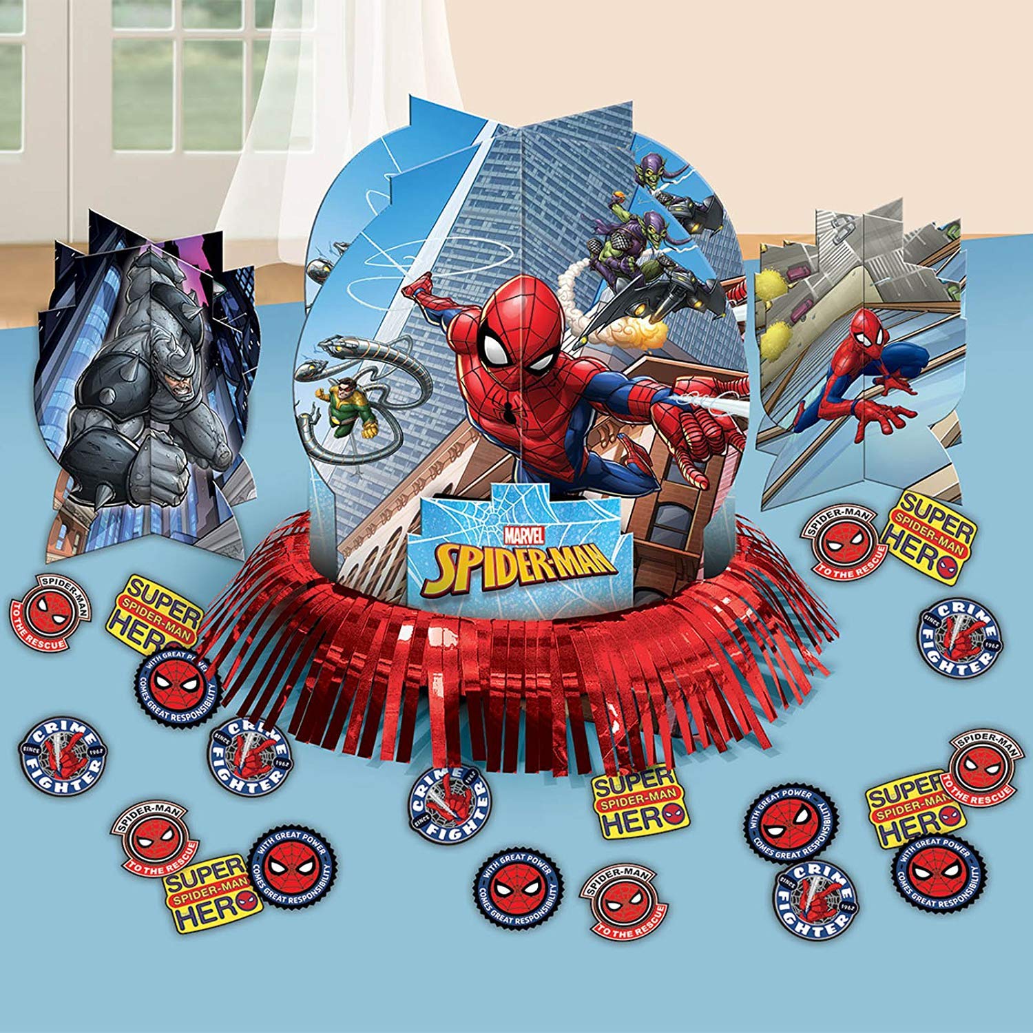 Marvel Ultimate Spiderman Centrepiece Table Decorating Kit | 4pcs
