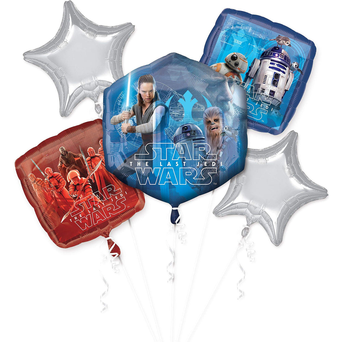 Disney Star Wars The Last Jedi Foil Balloon Bouquets | 5 Piece