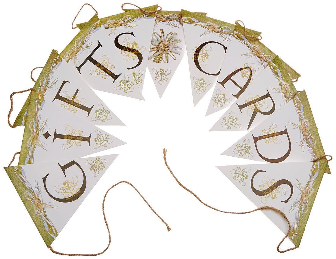 Rustic Wedding Gift Cards Pennant Banner 2.4m