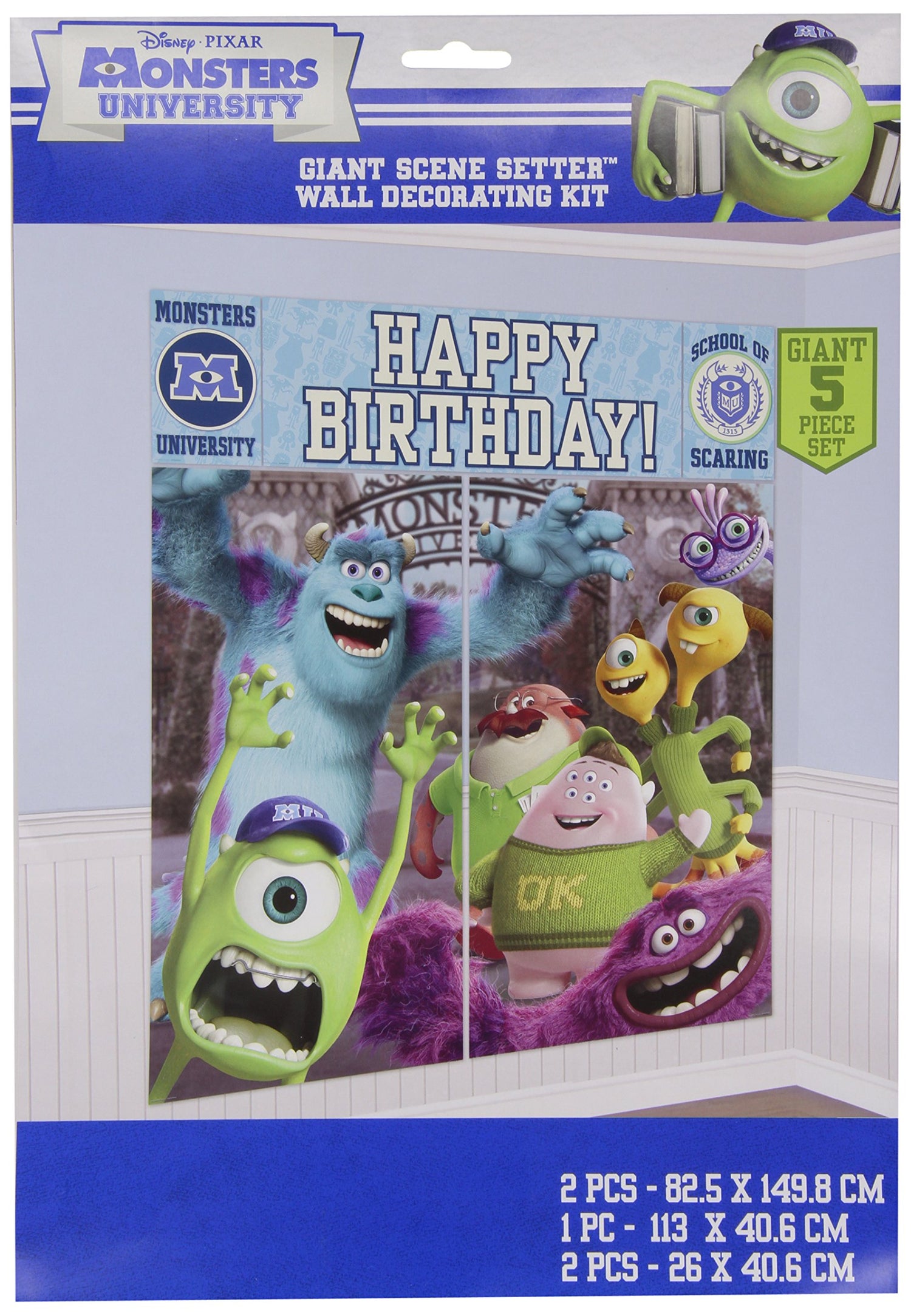 Disney Monsters University Scene Setter Giant 5 Pieces Set