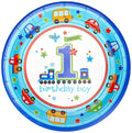 1st Birthday Boy Paper Plates 8 Pack