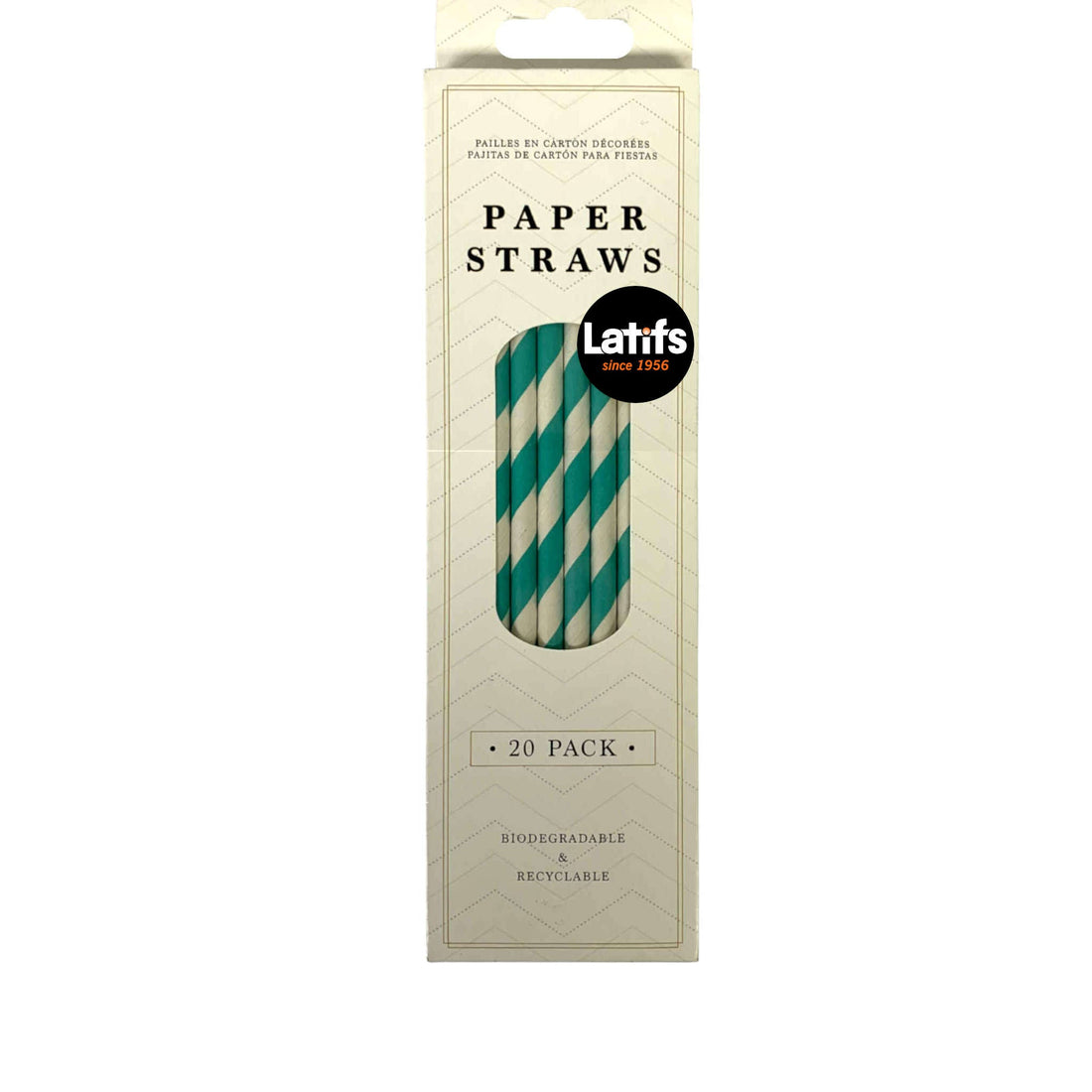 Party Paper Straws | Teal | 20 Pack
