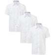 Boys Short Sleeve School Shirt Boned Collar Pack of 3